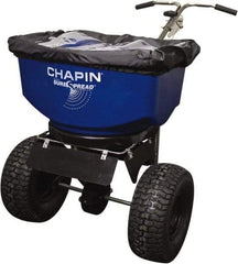 Chapin - 100 Lb Stainless Steel Walk Behind Broadcast Landscape Spreader - 14" Pneumatic Wheels - Apex Tool & Supply
