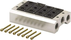 ARO/Ingersoll-Rand - 1/8" 4 Station Solenoid Valve Manifold - Use with Sierra 18mm Solenoid Valves - Apex Tool & Supply