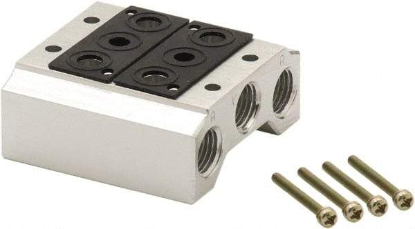 ARO/Ingersoll-Rand - 1/8" 2 Station Solenoid Valve Manifold - Use with Sierra 18mm Solenoid Valves - Apex Tool & Supply