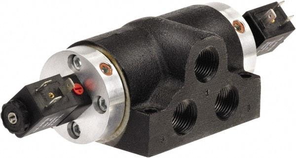 ARO/Ingersoll-Rand - 1/2" Inlet x 1/2" Outlet, Solenoid Actuator, Solenoid Return, 2 Position, Body Ported Solenoid Air Valve - 90 CFM, 24 VDC Input, 2.57 CV, 4 Way, 150 psi, 180° Max Temp, -10° Min Temp - Apex Tool & Supply