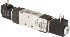 ARO/Ingersoll-Rand - 1/8" Inlet x 1/8" Outlet, Solenoid Actuator, Solenoid Return, 3 Position, Body Ported Solenoid Air Valve - 24 VDC Input, 0.5 CV, 4 Way, 115 psi, 122° Max Temp - Apex Tool & Supply