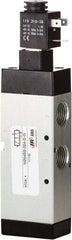 ARO/Ingersoll-Rand - 3/8" Inlet x 3/8" Outlet, Single Solenoid Actuator, Spring Return, 2 Position, Body Ported Solenoid Air Valve - 24 VDC Input, 1.65 CV, 3 Way, 115 psi, 122° Max Temp, 15° Min Temp - Apex Tool & Supply