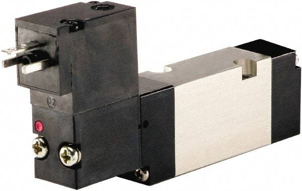 ARO/Ingersoll-Rand - Solenoid Actuator, Spring Return, 2 Position, Body Ported Solenoid Air Valve - 24 VDC Input, 1/4 CV, 4 Way, 115 psi, 122° Max Temp - Apex Tool & Supply