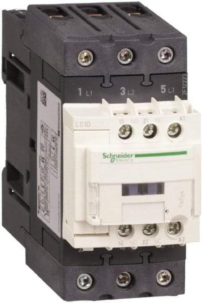 Schneider Electric - 3 Pole, 200 Coil VAC at 50/60 Hz, 65 Amp at 440 VAC, Nonreversible IEC Contactor - CCC, CSA, CSA C22.2 No. 14, EN/IEC 60947-4-1, EN/IEC 60947-5-1, GOST, RoHS Compliant, UL 508, UL Listed - Apex Tool & Supply