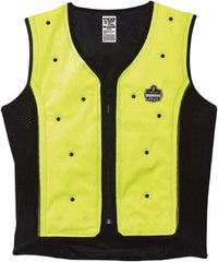 Ergodyne - Size M, Lime Cooling Vest - 38 to 41" Chest, Zipper Front, Polyester - Apex Tool & Supply