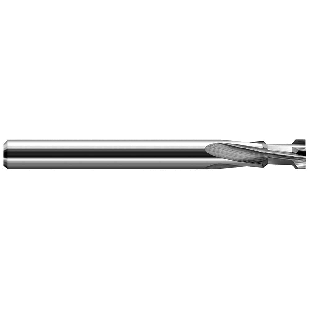 Harvey Tool - 90° 0.293 to 0.385" Opening Width, 0.278" Minor Diam, 0.008" Radius, 4-Flute Plate Chamfer Mill - Exact Industrial Supply