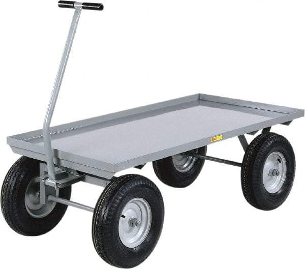 Little Giant - 2,000 Lb Capacity Steel Wagon Truck - Steel Deck, 30" OAW, 60" Platform Length - Apex Tool & Supply