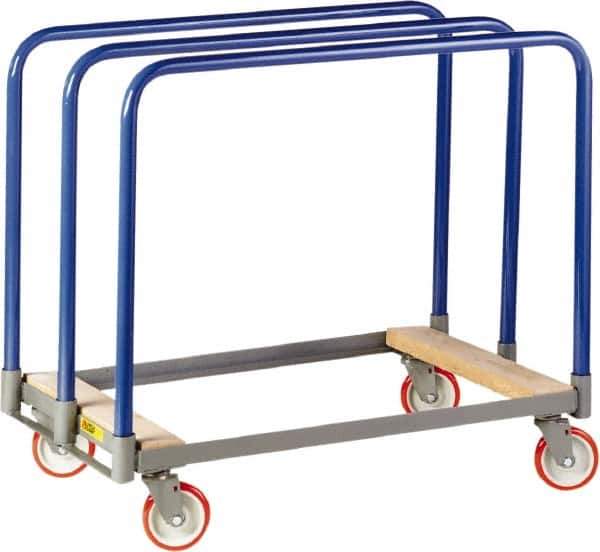 Little Giant - 1,000 Lb Capacity Steel Panel Truck - Steel Deck, 24" OAW, 36" Platform Length, Polyurethane Casters - Apex Tool & Supply