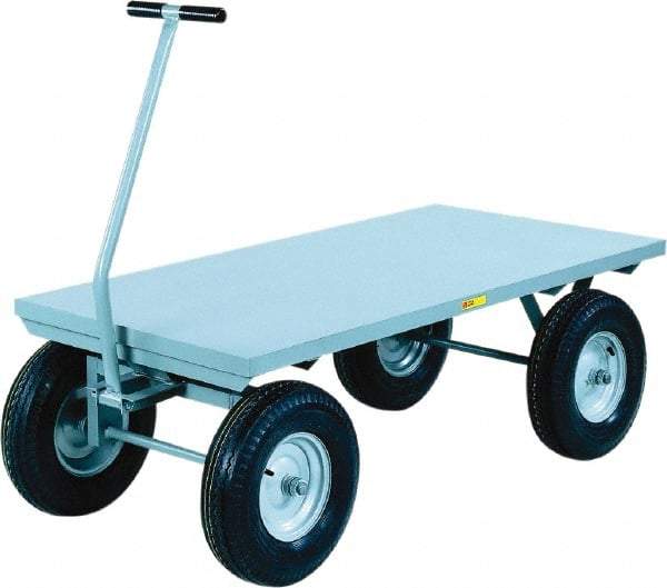 Little Giant - 2,000 Lb Capacity Steel Wagon Truck - Steel Deck, 30" OAW, 60" Platform Length - Apex Tool & Supply
