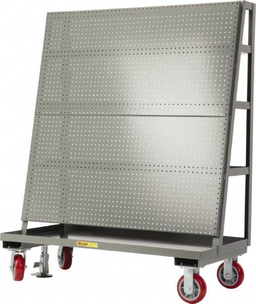 Little Giant - 60" Wide x 60" High x 24" Deep, Pegboard A-Frame with Back Shelf Storage - 2,000 Lb Capacity - Apex Tool & Supply