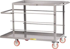 Little Giant - 1,200 Lb Capacity, 24" Wide x 48" Long x 35" High Wire Spool Cart - 2 Shelf, Steel, 2 Rigid/2 Swivel Casters - Apex Tool & Supply