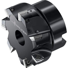 Walter - 7 Inserts, 63.5mm Cut Diam, 25.4mm Arbor Diam, Indexable Square-Shoulder Face Mill - 0° Lead Angle, 40mm High, Through Coolant, Series M4132-UB1 - Apex Tool & Supply