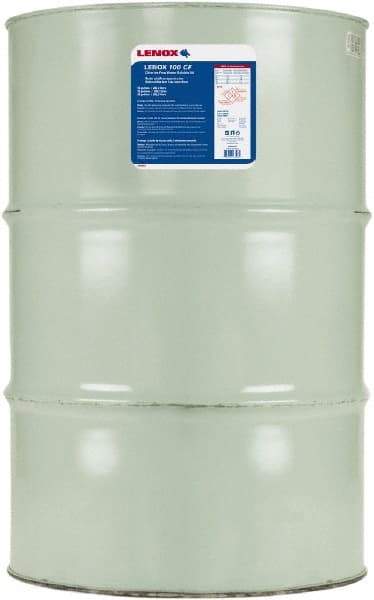 Lenox - CF 100, 55 Gal Drum Cutting & Sawing Fluid - Water Soluble, For Drilling, Grinding, Milling, Tapping - Apex Tool & Supply