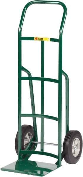 Little Giant - 800 Lb Capacity 47" OAH Hand Truck - 12 x 14" Base Plate, Continuous Handle, Steel, Solid Rubber Wheels - Apex Tool & Supply