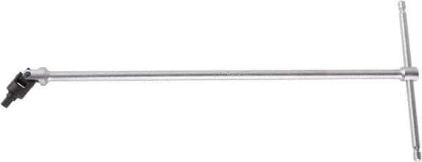 Beta - 4.5mm Hex, Sliding T-Handle, Swivel Hex Key - 15-1/2" OAL, Steel, Metric System of Measurement - Apex Tool & Supply