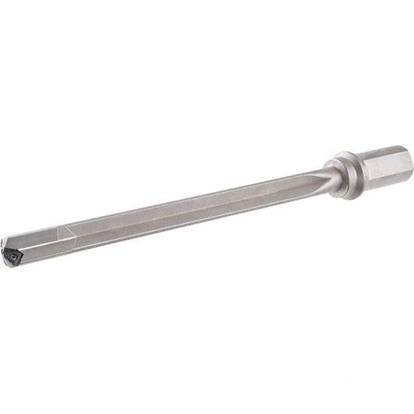 Iscar - 18.82" Max Drill Depth, 25xD, 0.734" Diam, Indexable Insert Drill - 1 Insert, 1" Shank Diam, Weldon Flat Shank - Apex Tool & Supply