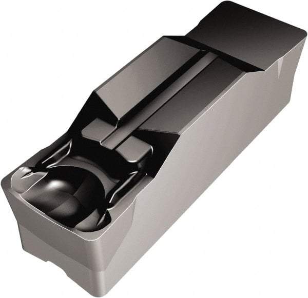 Sandvik Coromant - M1N123 GM Grade 1105, 11mm Cutting Width Carbide Grooving Insert - Neutral, 0.8mm Corner Radius, TiAlN2 Finish - Apex Tool & Supply