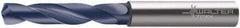 Walter-Titex - 12.3mm 140° Spiral Flute Solid Carbide Screw Machine Drill Bit - TiAlN Finish, Right Hand Cut, 1.452" Flute Length, 4" OAL, Special Type Point, Straight Shank - Apex Tool & Supply