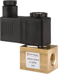 PRO-SOURCE - 1/4", 2/2 Way Square Body Stacking Solenoid Valve - 110 VAC, 0.18 CV Rate, 2.95" High x 2.64" Long - Apex Tool & Supply