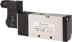 PRO-SOURCE - 3/8", 3/2 Way Single Stacking Solenoid Valve - 110 VAC, 1.38 CV Rate, 2.81" High x 6.22" Long - Apex Tool & Supply