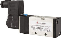 PRO-SOURCE - 1/4", 3/2 Way Single Stacking Solenoid Valve - 24 VDC, 0.98 CV Rate, 2.6" High x 5.12" Long - Apex Tool & Supply