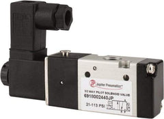 PRO-SOURCE - 1/8", 3/2 Way Single Stacking Solenoid Valve - 24 VDC, 0.65 CV Rate, 1.38" High x 3.46" Long - Apex Tool & Supply