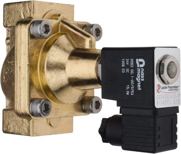 PRO-SOURCE - 3/4", 2/2 Way Steam Series Stacking Solenoid Valve - 24 VDC, 12 CV Rate, 4.98" High x 3.94" Long - Apex Tool & Supply