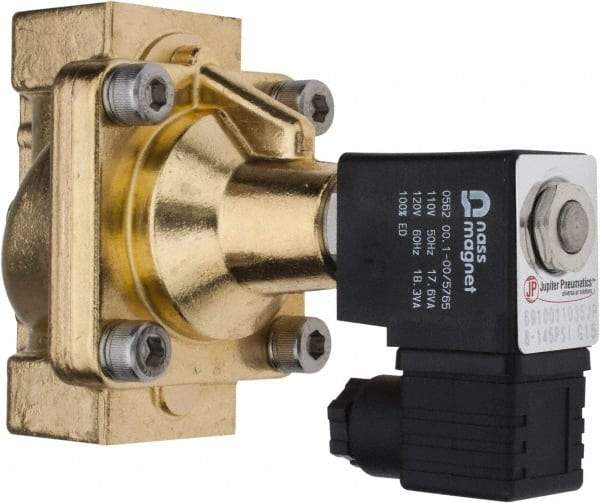 PRO-SOURCE - 1", 2/2 Way Steam Series Stacking Solenoid Valve - 110 VAC, 12 CV Rate, 4.98" High x 3.94" Long - Apex Tool & Supply