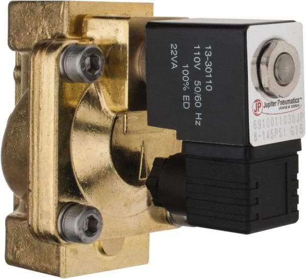 PRO-SOURCE - 1", 2/2 Way Stacking Solenoid Valve - 110 VAC, 12 CV Rate, 4.98" High x 3.78" Long - Apex Tool & Supply