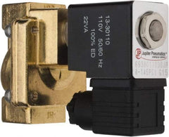 PRO-SOURCE - 3/8", 2/2 Way Stacking Solenoid Valve - 110 VAC, 4.5 CV Rate, 4.19" High x 2.83" Long - Apex Tool & Supply