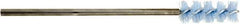 Tanis - 1/2" Diam Helical Nylon Tube Brush - Single Spiral, 0.04" Filament Diam, 2" Brush Length, 8" OAL, 1/4" Diam Shank - Apex Tool & Supply