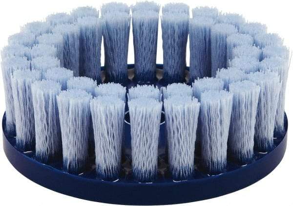 Tanis - 3" 120 Grit Ceramic Crimped Disc Brush - Drive Arbor Connector, 1-1/2" Trim Length, 7/8" Arbor Hole - Apex Tool & Supply