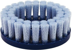 Tanis - 3" 120 Grit Ceramic Crimped Disc Brush - Drive Arbor Connector, 1-1/2" Trim Length, 7/8" Arbor Hole - Apex Tool & Supply