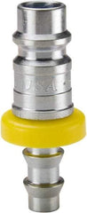 Parker - Push-Lok Hose Barb European High Flow Pneumatic Hose Connector - Steel, 3/8" Body Diam, 1/2" Hose ID - Apex Tool & Supply
