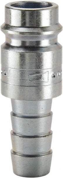Parker - Hose Barb European High Flow Pneumatic Hose Connector - Steel, 3/8" Body Diam, 3/8" Hose ID - Apex Tool & Supply