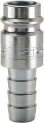Parker - Hose Barb European High Flow Pneumatic Hose Connector - Steel, 3/8" Body Diam, 3/8" Hose ID - Apex Tool & Supply