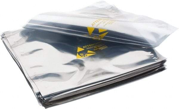 Value Collection - 8" Long x 8" Wide, 3 mil Thick, Clear Metalized Static Shield Bag - Metal-In - Apex Tool & Supply