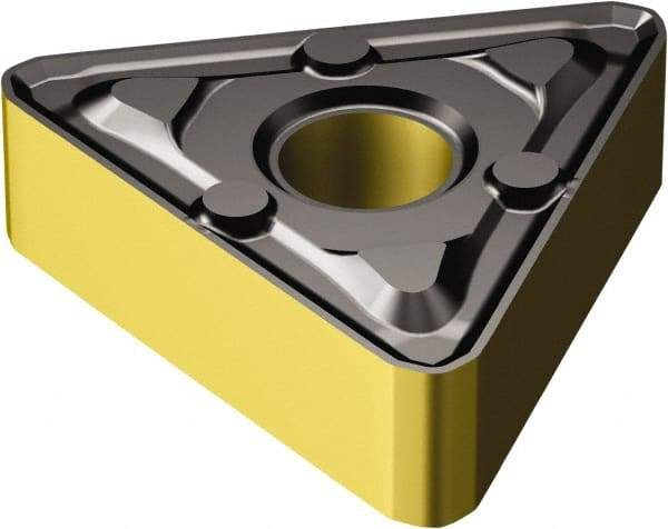 Sandvik Coromant - TNMX332 WM Grade 4305 Carbide Turning Insert - TiCN/Al2O3/TiN Finish, 60° Triangle, 3/8" Inscr Circle, 3/16" Thick, 1/32" Corner Radius - Apex Tool & Supply