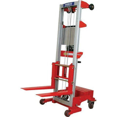 Wesco Industrial Products - 500 Lb Capacity, 70" Lift Height, Hand Winch Manually Operated Lift - Apex Tool & Supply