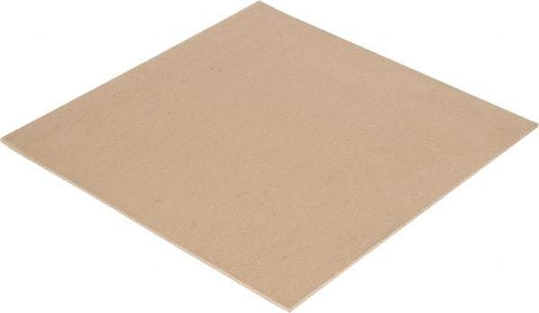 Made in USA - 12" Long, 12" Wide, Natural Gum Rubber Foam Sheet - 35 to 45 Durometer, Tan, -20 to 140°F, 3,000 psi Tensile Strength, Stock Length - Apex Tool & Supply