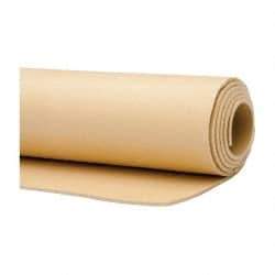 Made in USA - 36" Wide, Natural Gum Rubber Foam Sheet - 35 to 45 Durometer, Tan, -20 to 140°F, 3,000 psi Tensile Strength, Cut-to-Length - Apex Tool & Supply