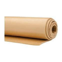 Made in USA - 36" Wide, Natural Gum Rubber Foam Sheet - 35 to 45 Durometer, Tan, -20 to 140°F, 3,000 psi Tensile Strength, Cut-to-Length - Apex Tool & Supply