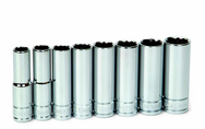 14 Piece - 3/8" Drive - 6 Point - Shallow Socket Set on Clip Rail Metric - Apex Tool & Supply