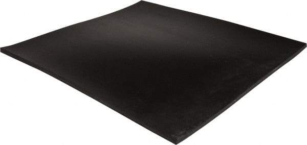 Made in USA - 12" Long, 12" Wide, Buna-N Rubber Foam Sheet - 50 to 60 Durometer, Black, -20 to 170°F, 900 psi Tensile Strength, Stock Length - Apex Tool & Supply