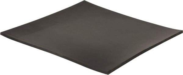 Made in USA - 12" Long, 12" Wide, Neoprene Spring Blend Rubber Foam Sheet - 65 to 75 Durometer, Black, -20 to 170°F, 1,000 psi Tensile Strength, Stock Length - Apex Tool & Supply