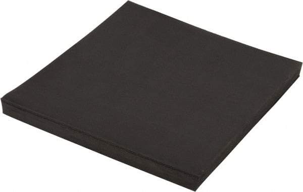 Made in USA - 12" Long, 12" Wide, Neoprene Spring Blend Rubber Foam Sheet - 65 to 75 Durometer, Black, -20 to 170°F, 1,000 psi Tensile Strength, Stock Length - Apex Tool & Supply