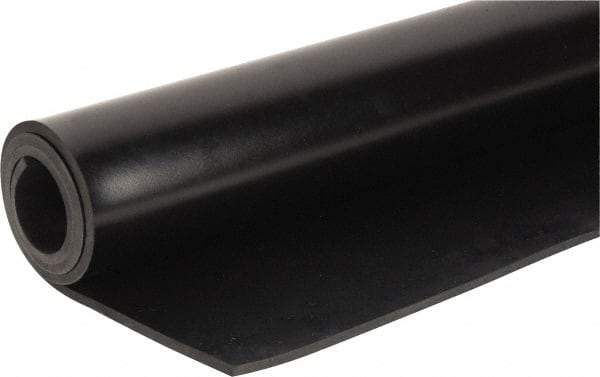 Made in USA - 36" Long, 24" Wide, Neoprene Spring Blend Rubber Foam Sheet - 65 to 75 Durometer, Black, -20 to 170°F, 1,000 psi Tensile Strength, Stock Length - Apex Tool & Supply