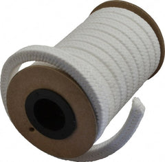 Made in USA - 3/8" x 8.4' Spool Length, PTFE/Sanitary Compression Packing - Apex Tool & Supply