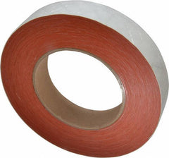 Made in USA - 1/32" Thick x 1" Wide x 30' Long Red Silicone Rubber Roll - Stock Length, Adhesive Back, 69 Lb/Cu Ft Density, 650 psi Tensile Strength, -100°F to 500°F - Apex Tool & Supply