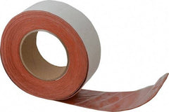 Made in USA - 1/32" Thick x 2" Wide x 30' Long Red Silicone Rubber Roll - Stock Length, Adhesive Back, 69 Lb/Cu Ft Density, 650 psi Tensile Strength, -100°F to 500°F - Apex Tool & Supply